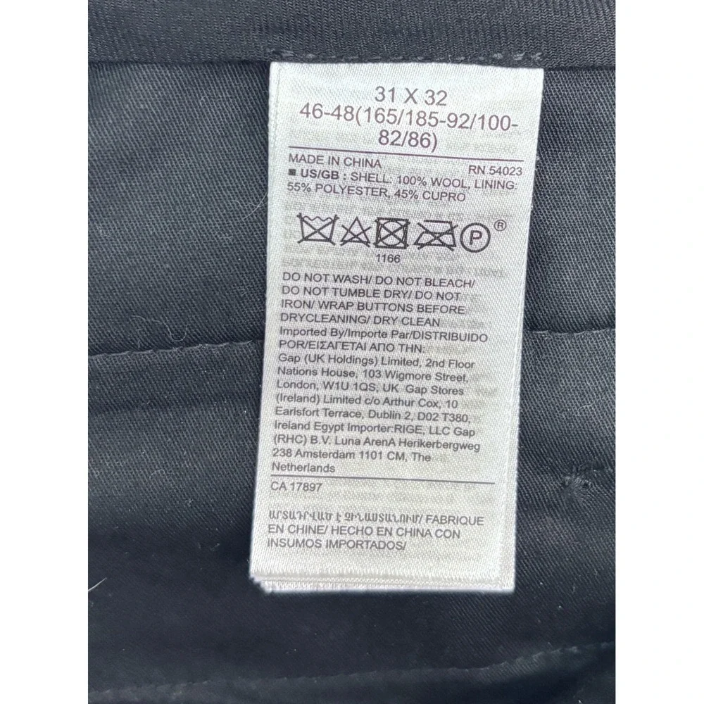 Banana Republic 31x29 Blackwatch Tartan Plaid‎ Dress Pants Wool Trousers Tapered